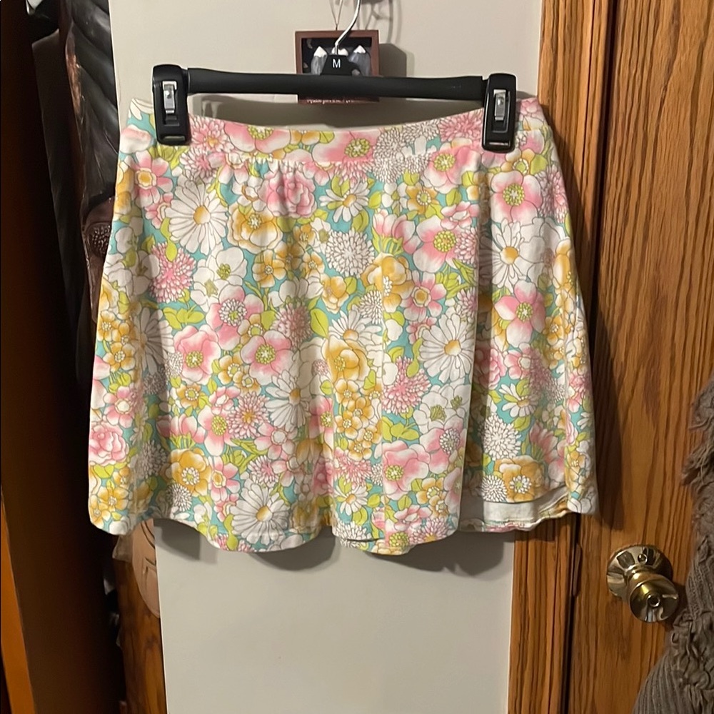 Forever 21 Floral Mini Skirt - Pink, Yellow, White
